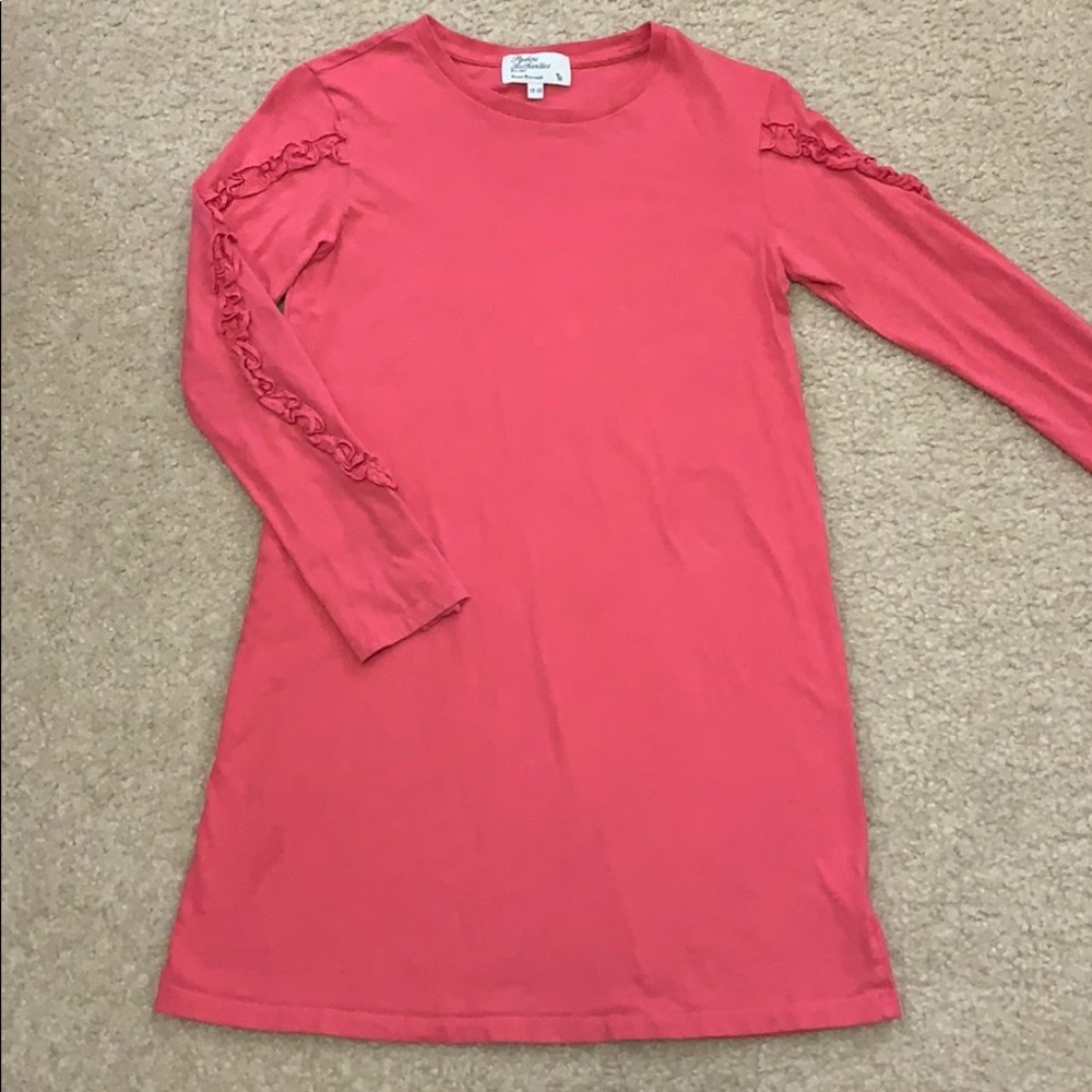 Panini Pink Ruffles Long Sleeves Dress L